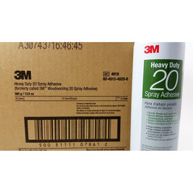 3M(TM) Heavy Duty 20 Spray Adhesive Clear, Net Wt 13.8 Ounce, 12 Cans Per Case