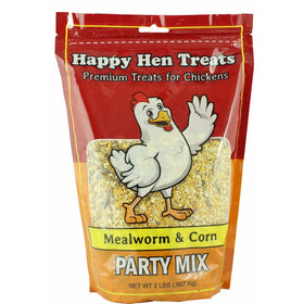 Happy Hen Treats Party Mix Mealworm and Corn, 2-Pound
