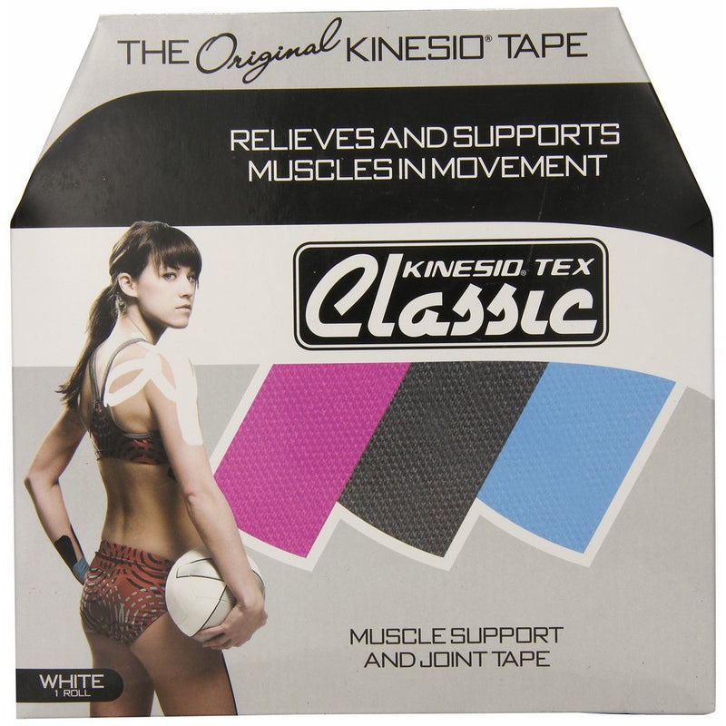 Kinesio Tex 2" Kinesio Tex Classic White Bulk Bulk Athletic Tape Roll, White, 2 Inch