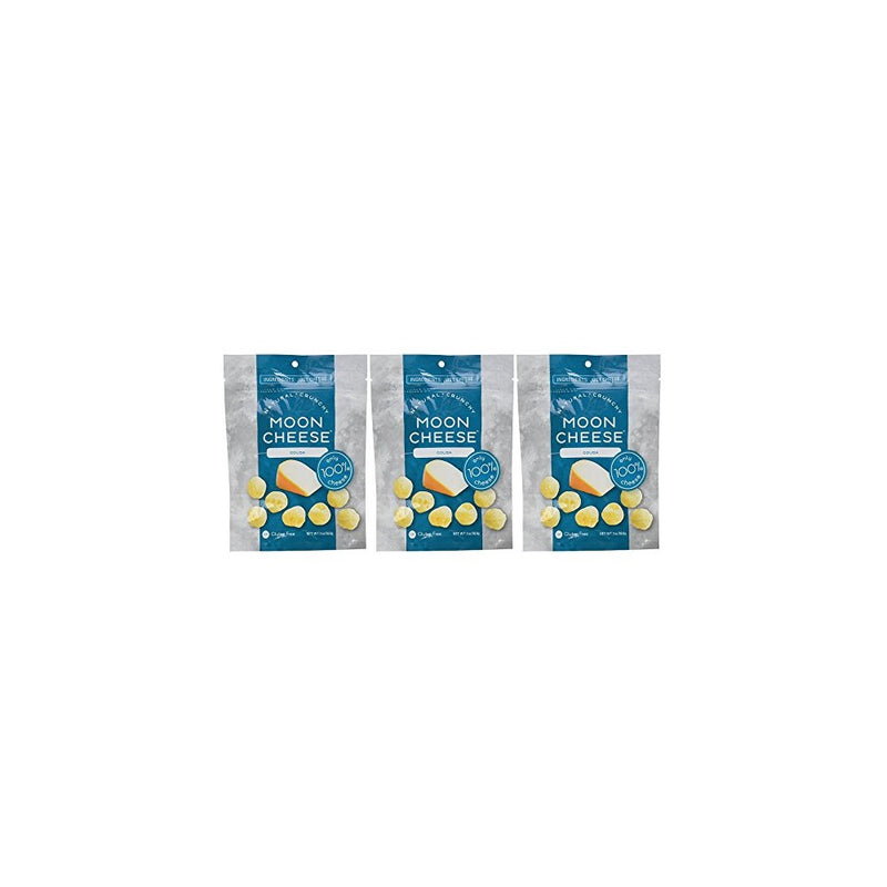 Moon Cheese 2 OZ, Pack of Three, Gouda, 100% Cheese and Gluten Free,3 Pack