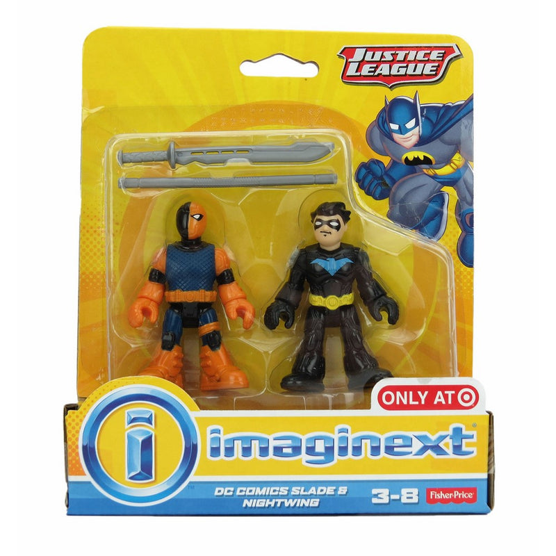 Imaginext, DC Comics Justice League, Slade (Deathstroke) and Nightwing Figures, 3 Inches
