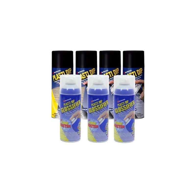 Bundle - 7 Pieces - Plasti Dip Gloss Wheel Kit - Black