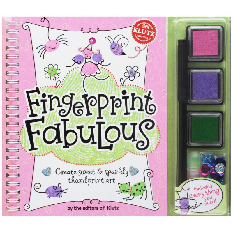 Klutz Fingerprint Fabulous: Create Sweet and Sparkly Thumbprint Art Craft Kit