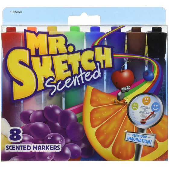 Mr. Sketch Scented Markers, Chisel Tip, Assorted Colors, 8/ Pack
