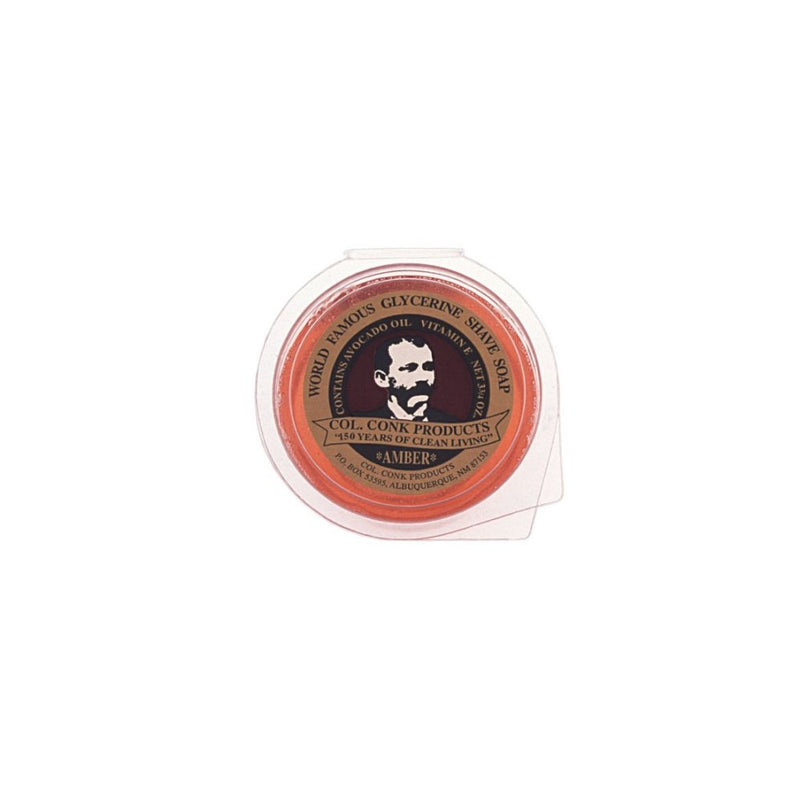 Colonel Ichabod Conk AMBER Super Bar Shave Soap 3-3/4 oz - Extra Large Size