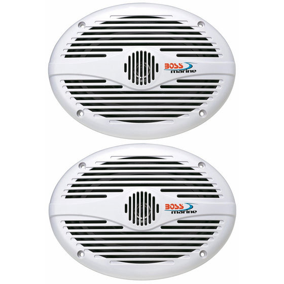 BOSS Audio MR690 350 Watt (Per Pair), 6 x 9 Inch, Full Range, 2 Way Weatherproof Marine Speakers (Sold in Pairs)
