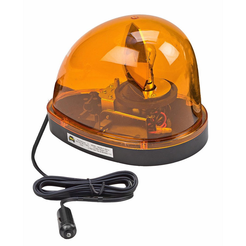 Wolo (3200-A) Emergency 1 Rotating Emergency Warning Light - Amber Lens, Magnet Mount