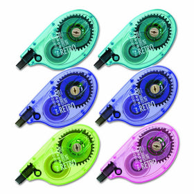 Tombow 68670 Mono Retro Correction Tape, Assorted Colors, 6-Pack