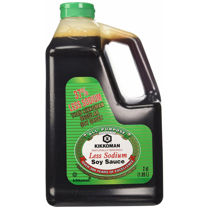 Kikkoman Lite Soy Sauce, 64-Ounce Bottle (Pack of 1)