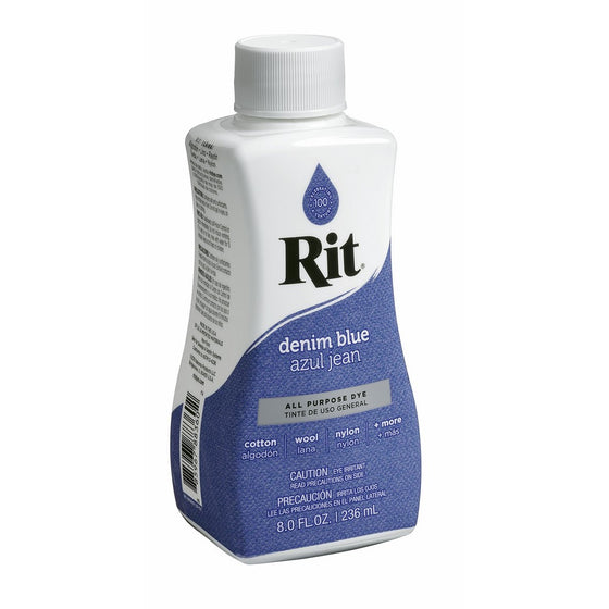 Rit Dye Liquid Fabric Dye, 8-Ounce,Denim Blue