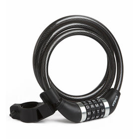 Wordlock Combination Bike Cable Lock – 4 Dial, 5 Foot, Black