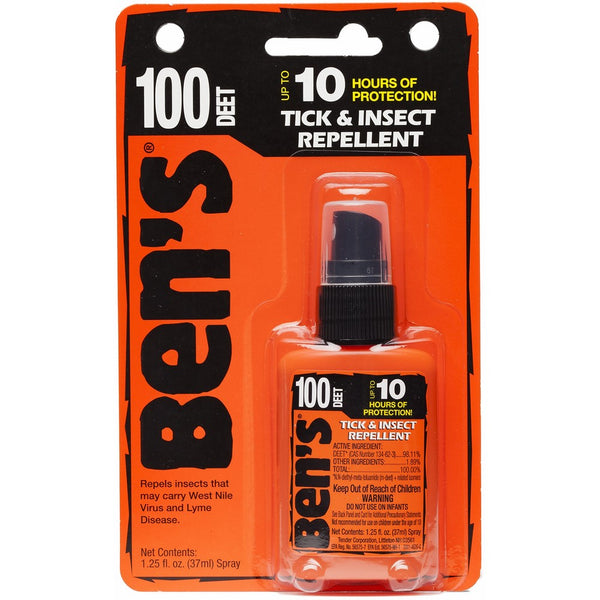 Ben's 100% DEET Mosquito, Tick and Insect Repellent, 1.25 Ounce Pump, 3 Count