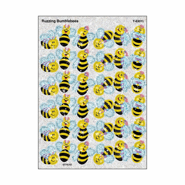 Trend Enterprises Buzzing Bumblebees Sparkle Stickers (72 Piece), Multi