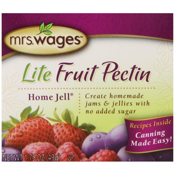 Mrs. Wages Lite Home Jell Fruit Pectin, 1.75-Ounce Pouches (Pack of 12)