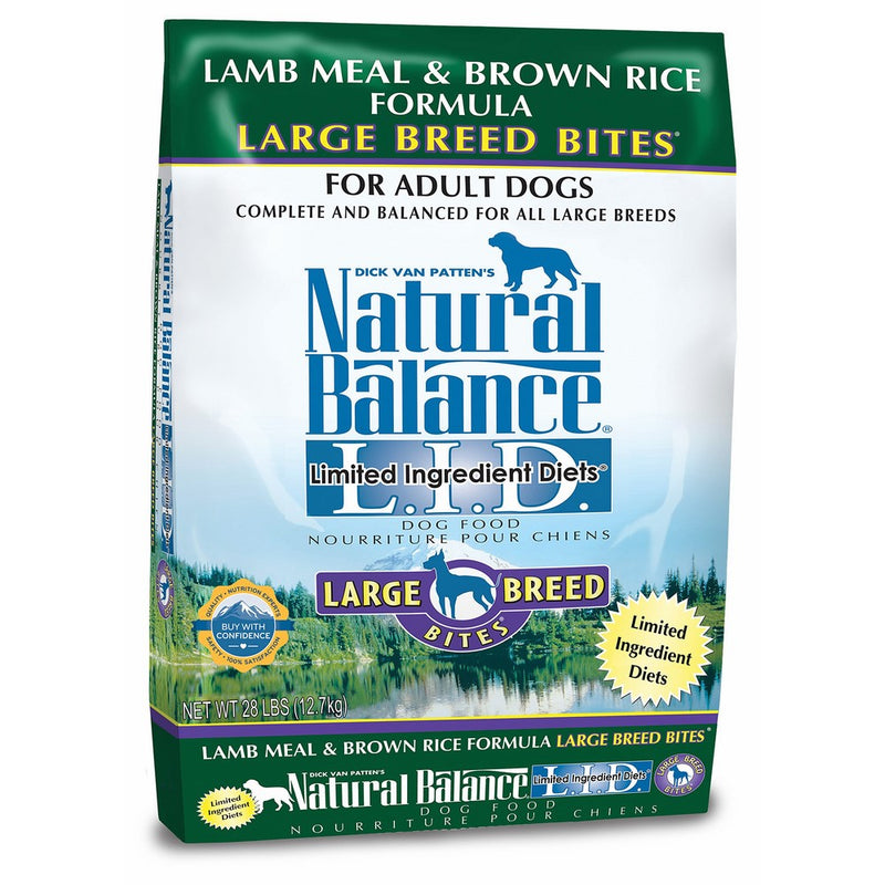 Natural Balance Dry Dog Food Limited Ingredient Diet for Large Breeds, Lamb Meal and Rice, 28 Pound Bag