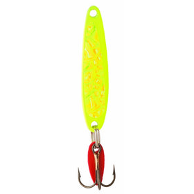 Bay De Noc 5YELLOWICE 1-7/8-Inch Swedish Pimple Jig, 1/3-Ounce, Crushed Ice/Yellow Ice