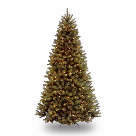 National Tree 7.5 Foot North Valley Spruce Tree with 550 Clear Lights, Hinged (NRV7-300-75)