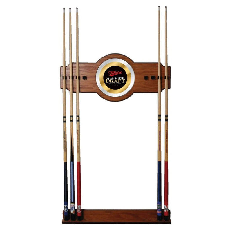 Miller Genuine Draft Billiard Cue Rack with Mirror