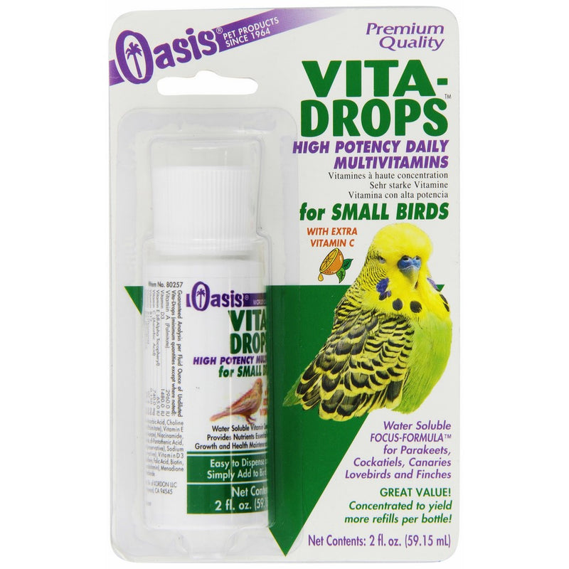 OASIS#80257Vita Drops for Small Birds, 2- ounce liquid multivitamin
