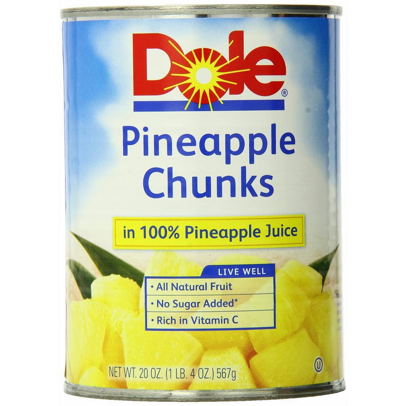 Dole Pineapple Chunks, 20 Ounce (Pack of 6)