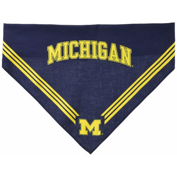Collegiate Michigan Wolverines Pet Bandana, Medium/Large - Dog Bandana must-have for Birthdays, Parties, Sports Games etc.