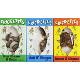Crick-ettes Sampler Gift Pack- Sour Cream & Onion, Bacon & Cheese, & Salt N' Vinegar by Hotlix