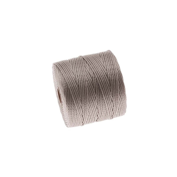 BeadSmith XCR-4251 Super-Lon Cord 18 Twisted Nylon Spool, Silver, 77 yd