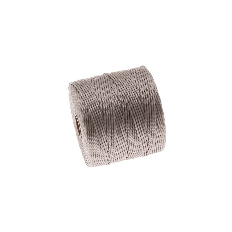 BeadSmith XCR-4251 Super-Lon Cord 18 Twisted Nylon Spool, Silver, 77 yd