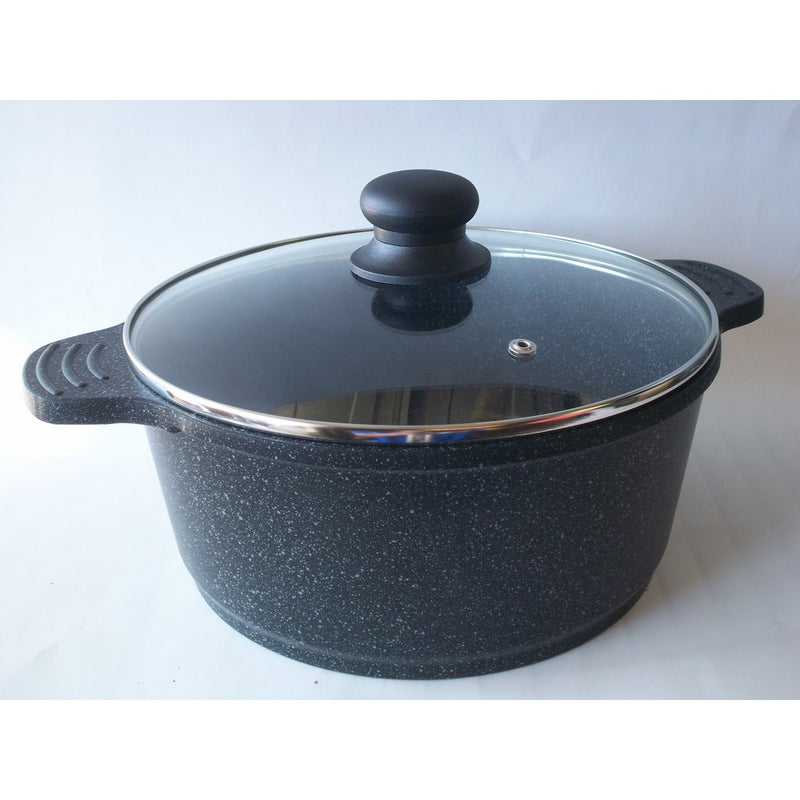 Ceramic Marble Coated Cast Aluminium 6 qt. Stockpot Non Stick Cookware (26 cm diameter)