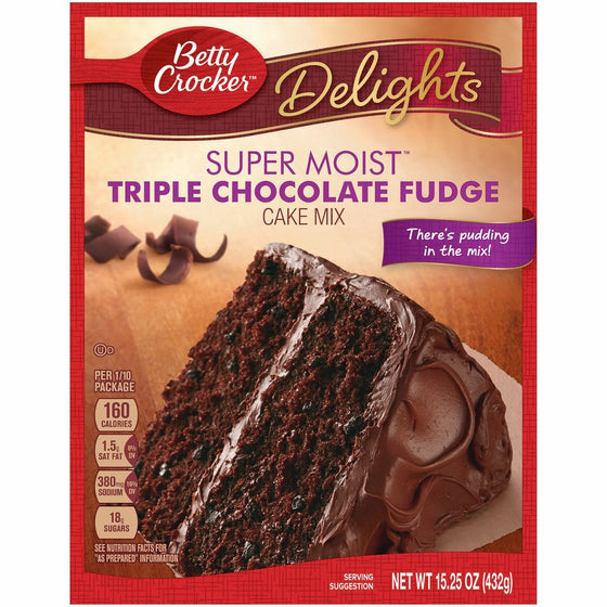 General Mills Betty Crocker Triple Chocolate Cake Mix, 15.25 oz