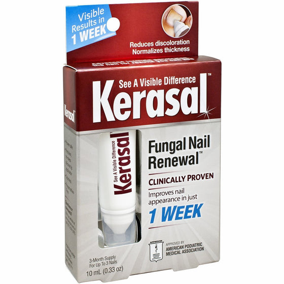 Kerasal Fungal Nail Renewal Treatment 10ml, Restores the healthy appearance of nails discolored or damaged by nail fungus.