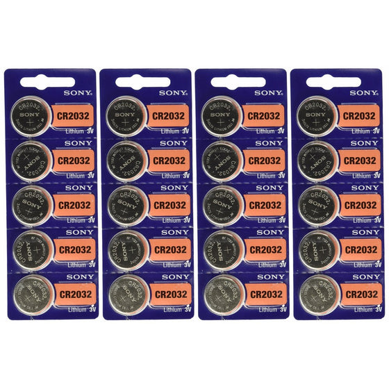 Sony CR2032 Lithium Coin Cell 3V 20 Pcs