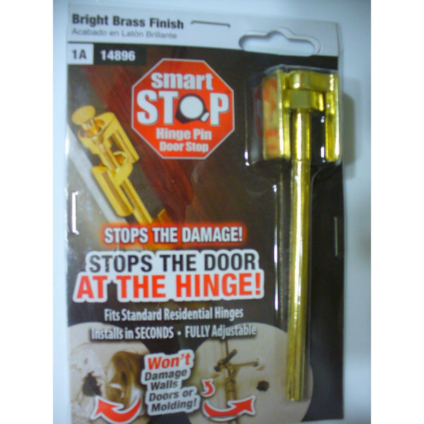 Smart Stop Hinge Pin Door Stop Bright Brass