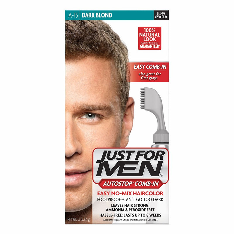 Just For Men AutoStop Men's Comb-In Hair Color, Dark Blond