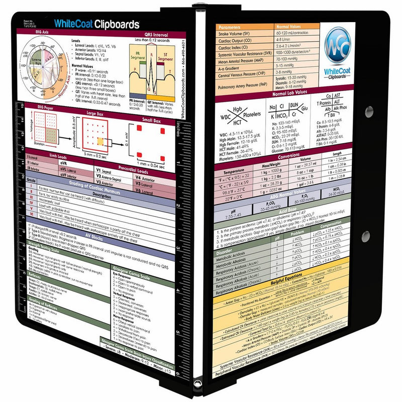 Whitecoat MedInfo Clipboard Medical Edition Black