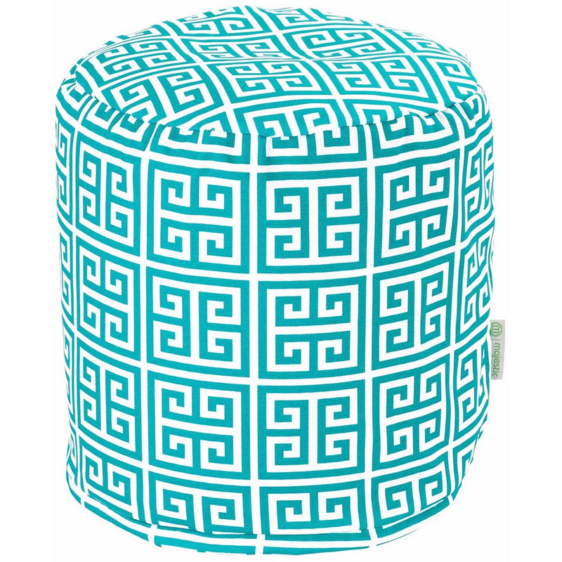 Majestic Home Goods Pacific Towers Pouf, Small, Turquoise