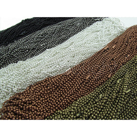 CleverDelights 50 Ball Chain Necklaces Mix Pack - Antique Copper, Antique Bronze, Shiny Silver, Gunmetal, Dark Black - 24 Inch - 2.4mm Ball - Adjustable Antiqued Vintage Style Necklaces Sample Pack - 24" Length