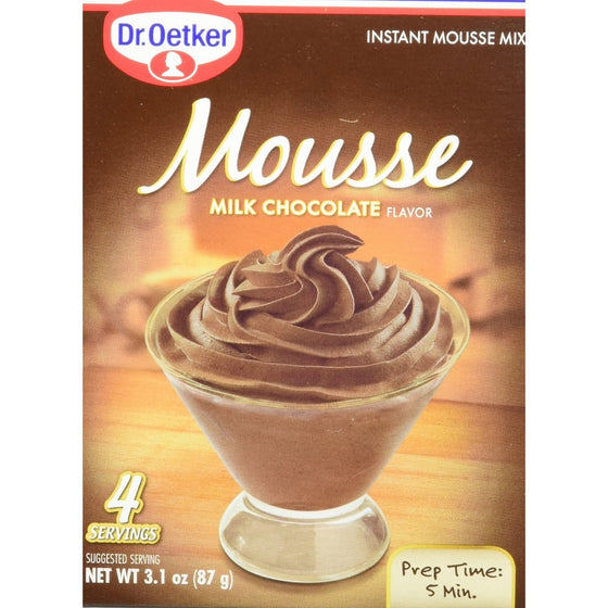 DR OETKER Mousse Chocolate Milk, 3.1 Ounces