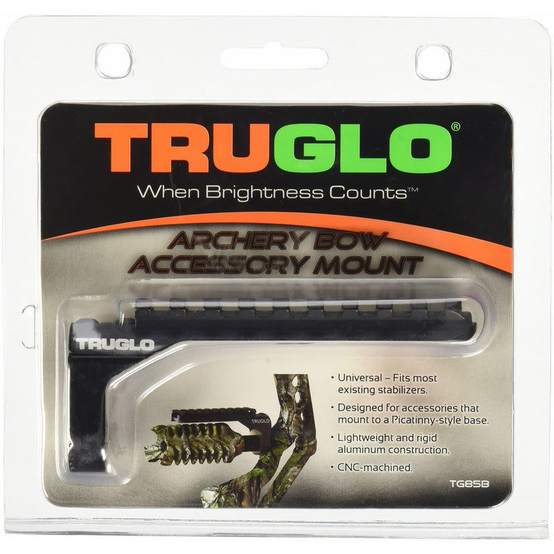 TRUGLO Picatinny Bow Accessory Mount Stabilizer Black