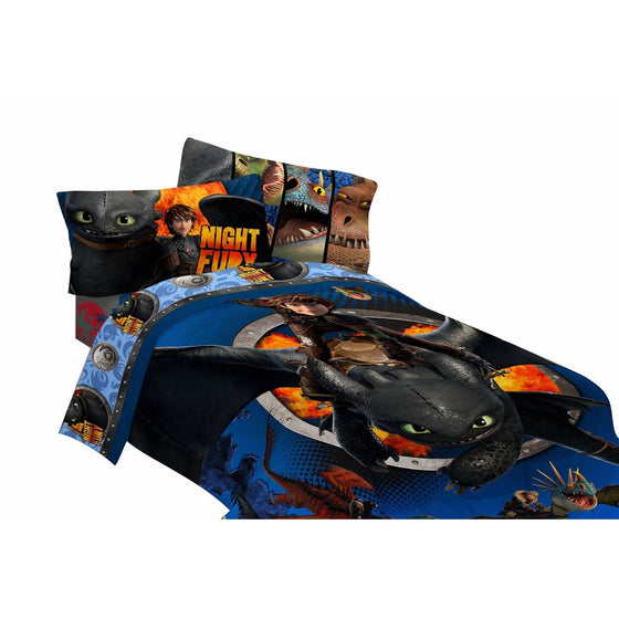 Dreamworks Dragons 2 Dragon Flyer 64 by 86-Inch Comforter, Twin