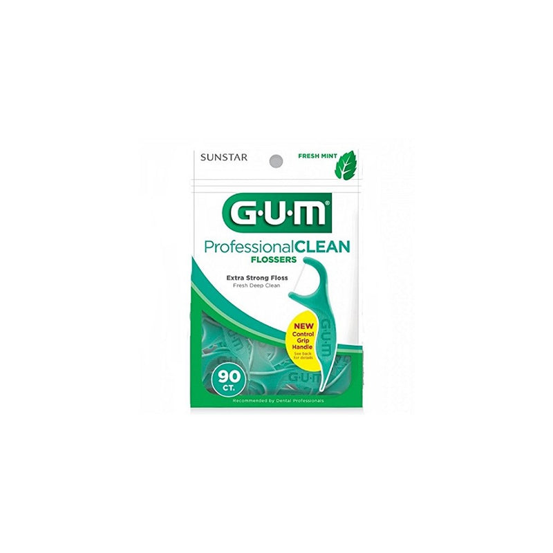 Gum Professional Clean Flossers, Fresh Mint 90 ea (Pack of 6)