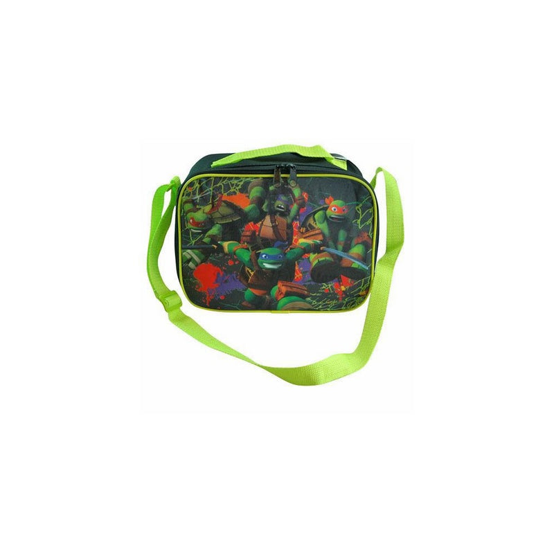 Ninja Turtle Tmnt Rectangle Field Trip School Lunch Bag with Green Strap New
