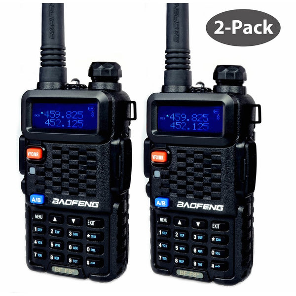 BaoFeng BF-F8 Dual-Band 136-174/400-520 MHz FM Ham Two-way Radio (Pack of 2)