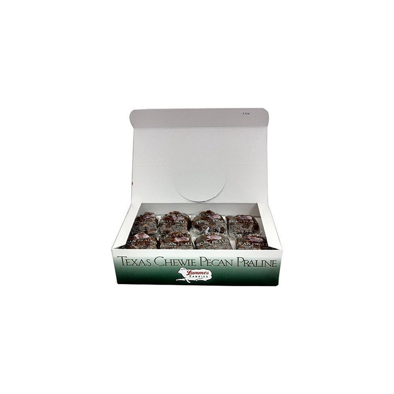 Lammes Texas Chewie Pecan Praline Candy 24 Piece Box - Enjoy Texas Pecans Combined With Chewy Pralines For A Gourmet Treat!