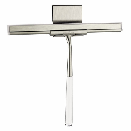 Better Living Products 18099 Linea Luxury Shower Squeegee, Brushed Nickel with Stainless Steel