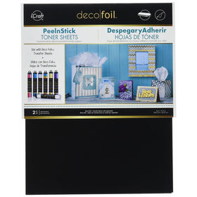Thermoweb 3376 Deco Foil Peel N Stick Toner (2) Sheets 8" x 10.5"", Black