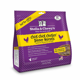 Stella & Chewy's Freeze-Dried Raw Chick, Chicken Dinner Morsels Grain-Free Cat Food, 18 oz