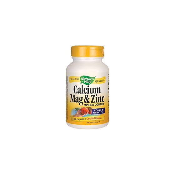 Nature's Way Calcium,Magnesium,Zinc Capsules, 100-Count