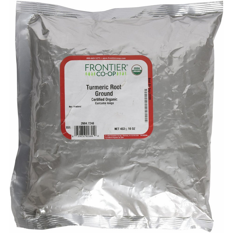 Frontier Bulk Turmeric Root Ground (Alleppey, 5% Curcumin), 1 Pound