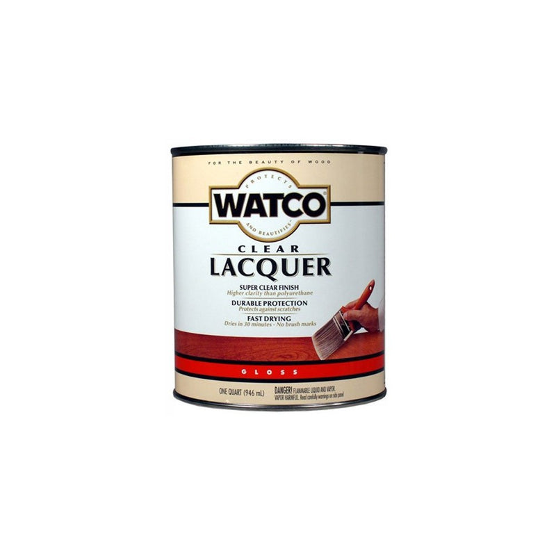Watco 63041 Lacquer Clear Wood Finish, Quart, Clear Gloss
